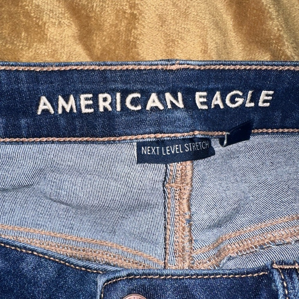 American Eagle Dark Wash Skinny Jean Jeggings - Picture 4 of 6